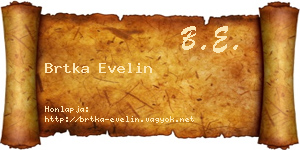 Brtka Evelin névjegykártya